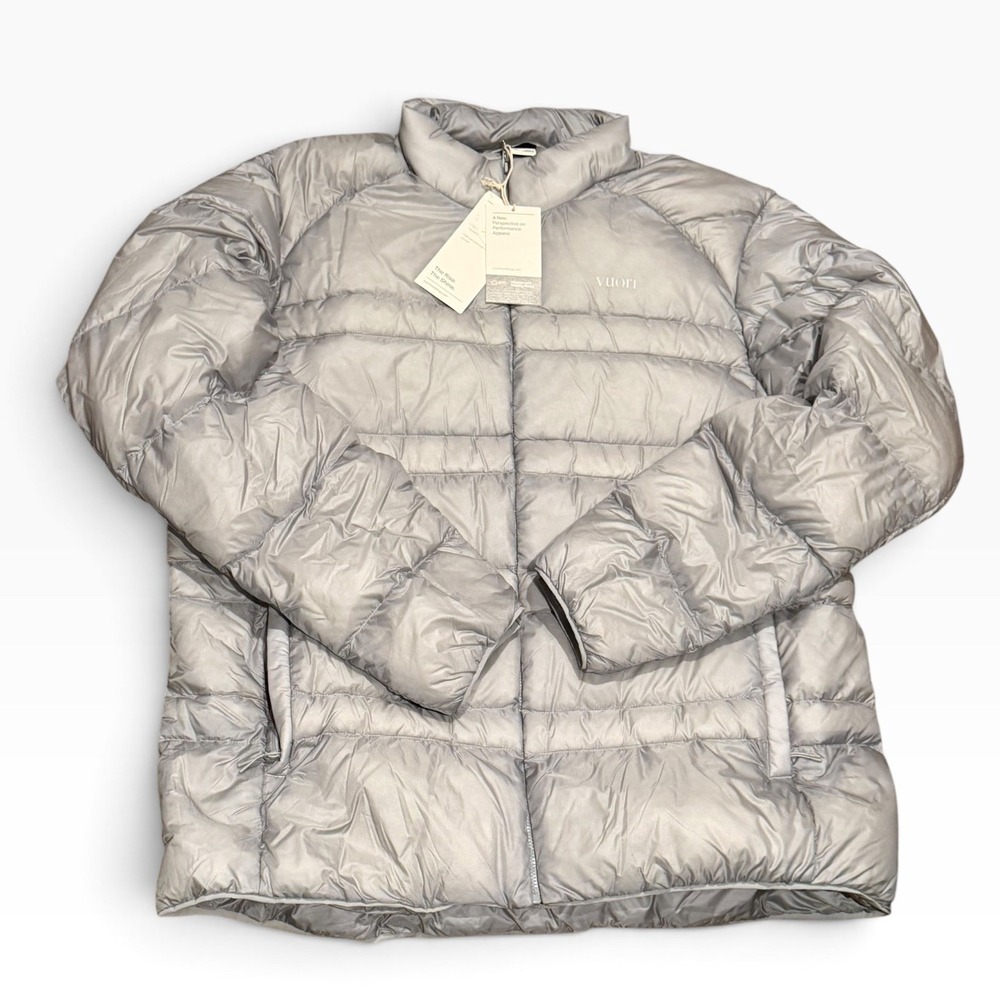 NWT Vuori Coordinate Down Jacket Sea Fog V584 Mens XXL Zip Pockets Winter Ski